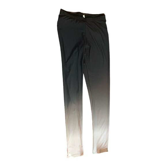 Womens Leggings Small Black White Umbre Gradient USA - Picture 5 of 7